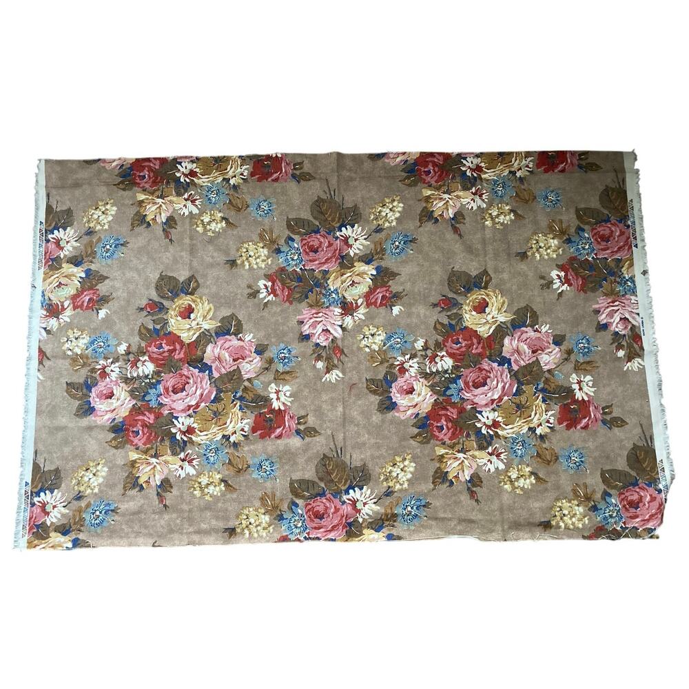 Ralph Lauren floral fabric vintage swatch 1 yard medium weight